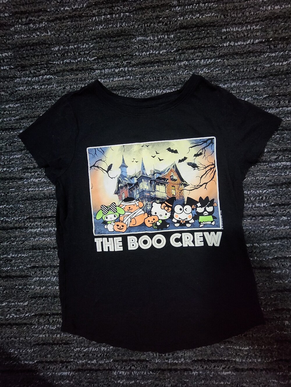 Old Navy Hello Kitty and Friends Kids Black T-Shirt with 'The Boo Crew' Graphic